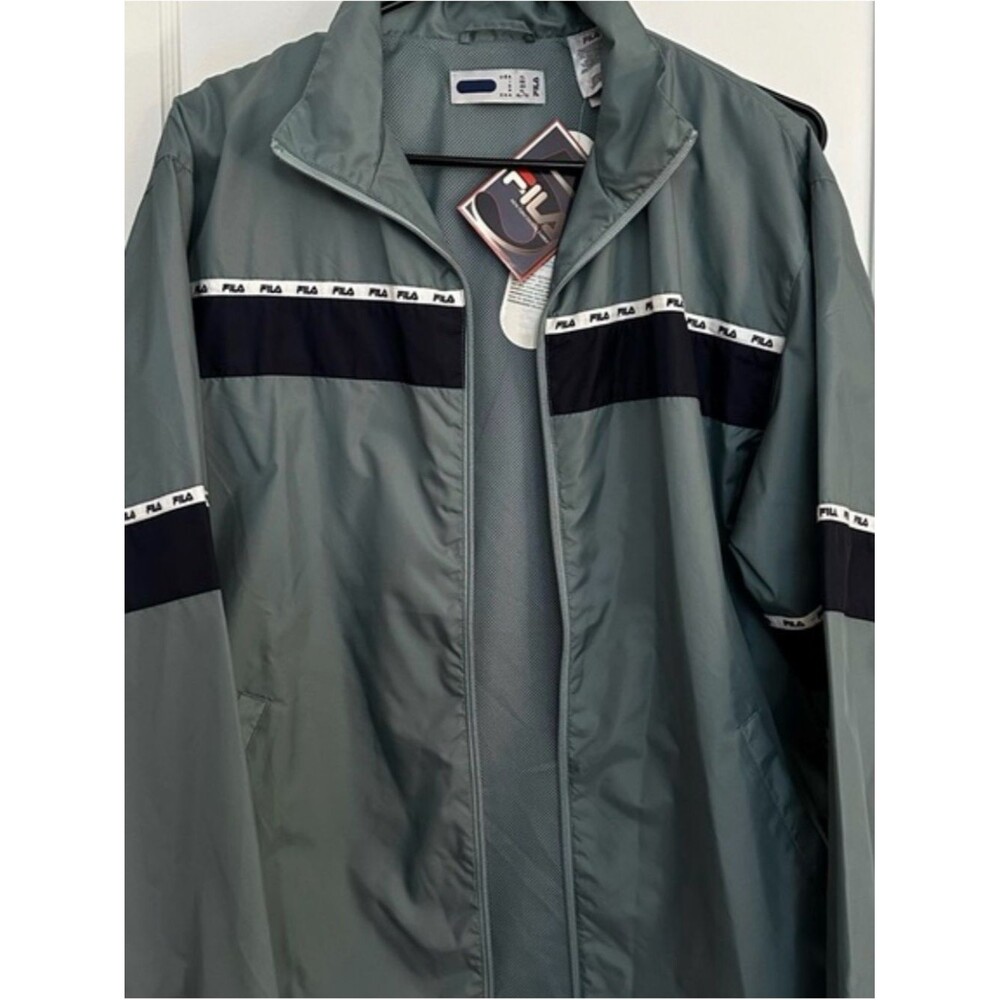 FILA Slate Green and Black Windbreaker Jacket
